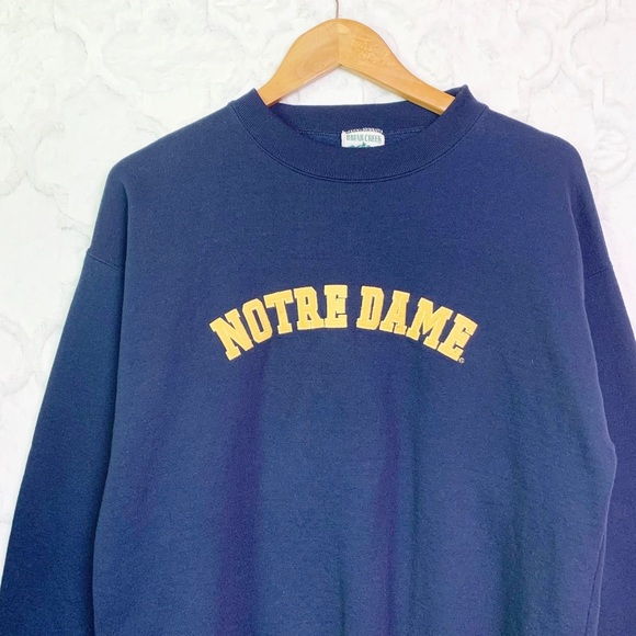 Vintage Norte Dame Navy Blue Sweatshirt - Picture 2 of 6